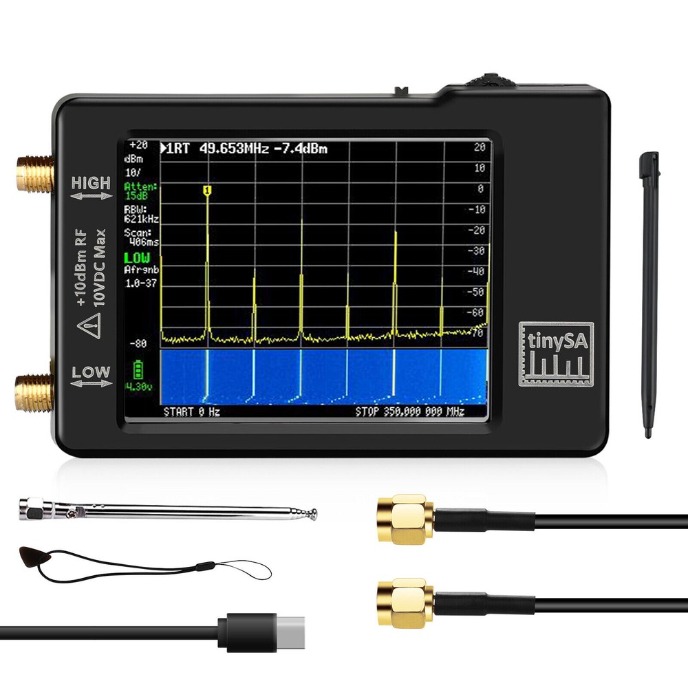 Handheld Tiny Spectrum Analyzer tinysa 2,8" LCD 100khz-960mhz Touch Control Kit