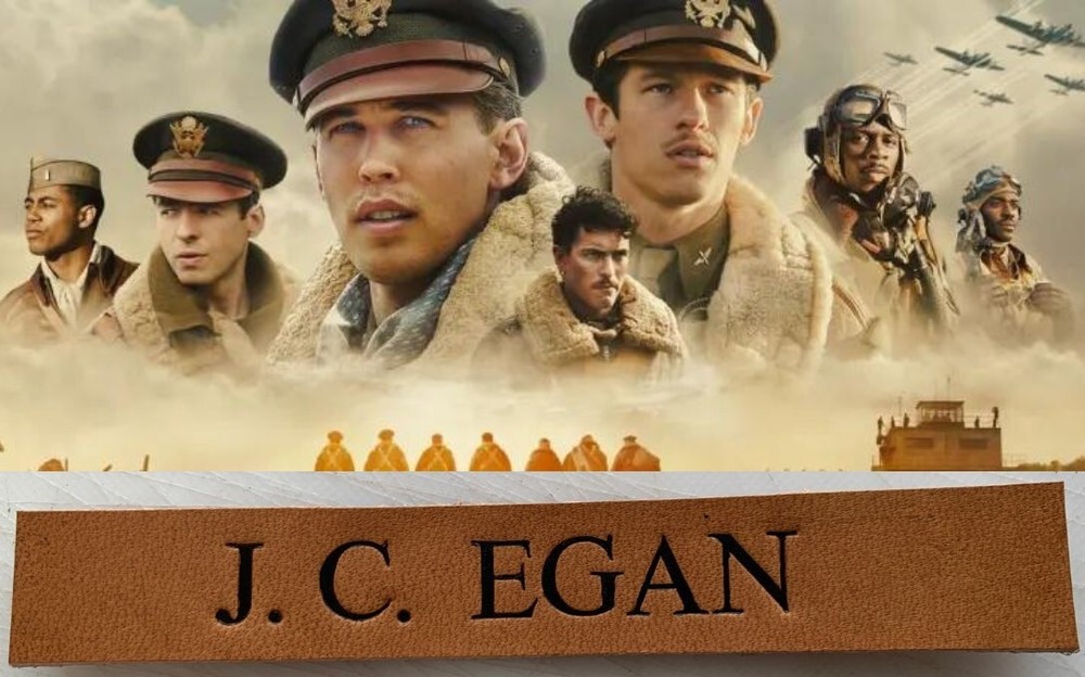 NEW! WWII Leather A-2 A2 Jacket name tag ‘Masters of the Air’ JOHN EGAN Repro