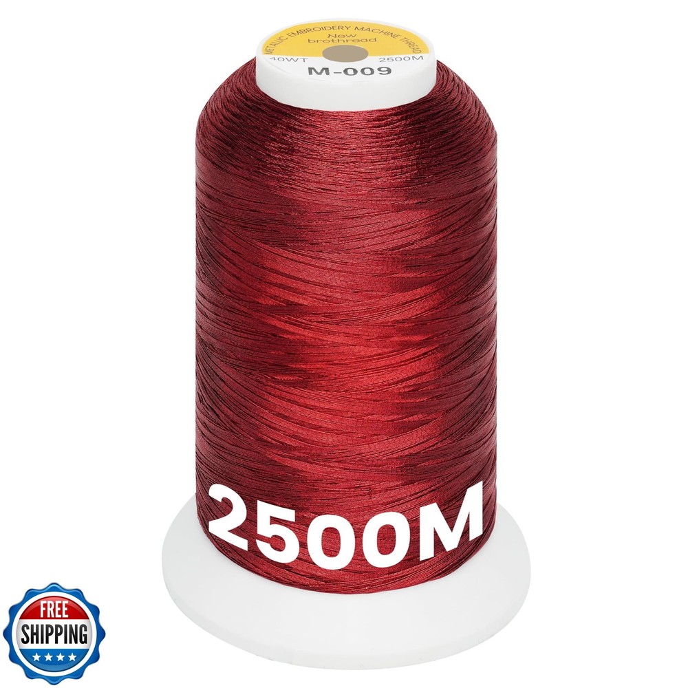 New brothread Single Huge Spool Metallic Embroidery Machine Thread 2500M (273
