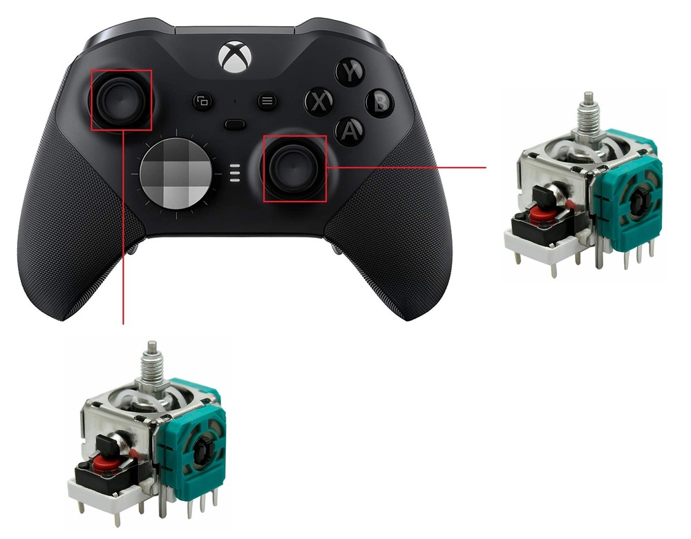 Analog Module Potentiometer 3D Replacement Xbox Elite Series 2 Controller