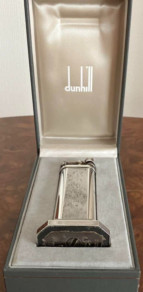 Dunhill table lighter silver with box