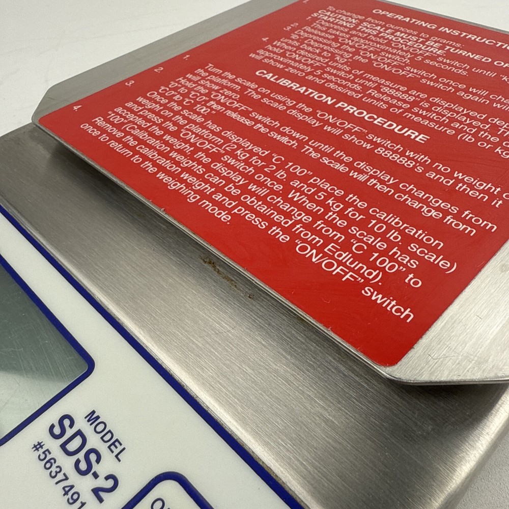SYSCO Stainless Scale SDS-2 Model 5637491 3 lb Scale WORKING