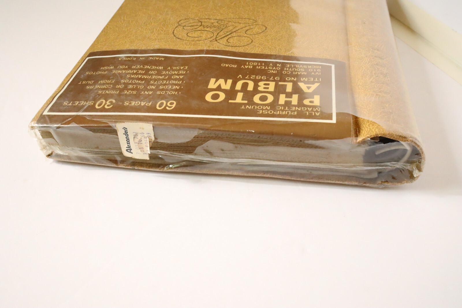 Vintage 60s 70s NEW UNSUED Photo Album 60 Magnet Pages Yellow Orange