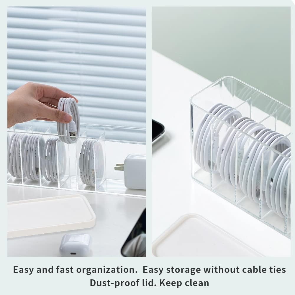 Versatile 2-Pack Cord Storage Organizer – Keep Your Cables Dust-Free