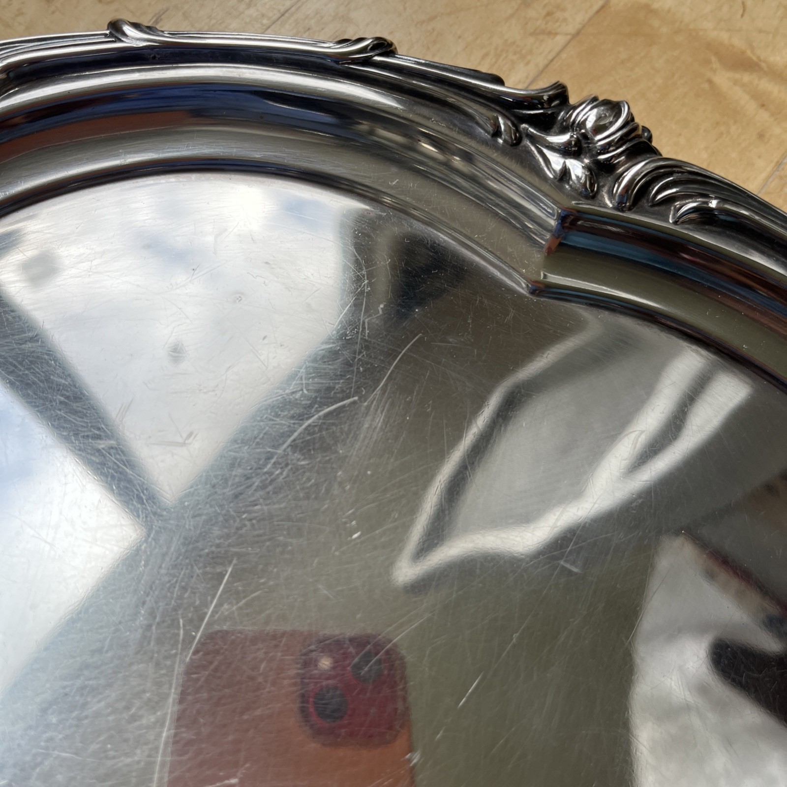 Antique Elkington & Co Silver Plated Round Footed Tray 2218 Victorian 1900 /14”W