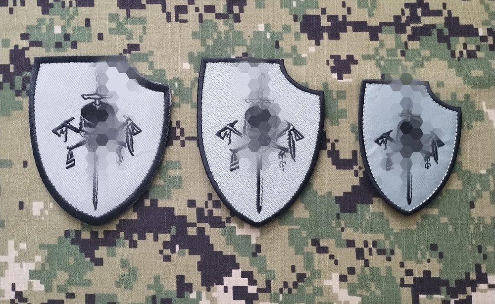 NSWDG DevGru Silver SQN Medium Emblems - 4 Patch Set Embroidered Image