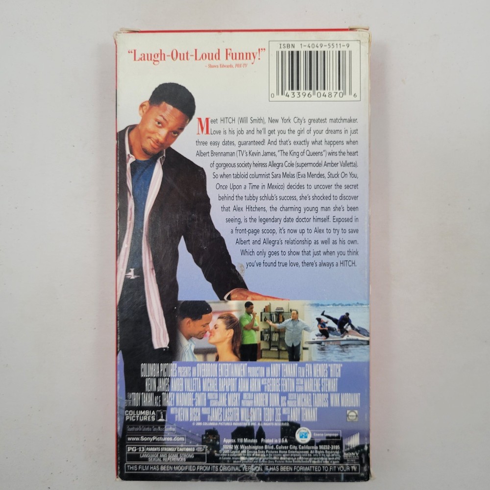 Hitch (VHS, 2005) (Good)