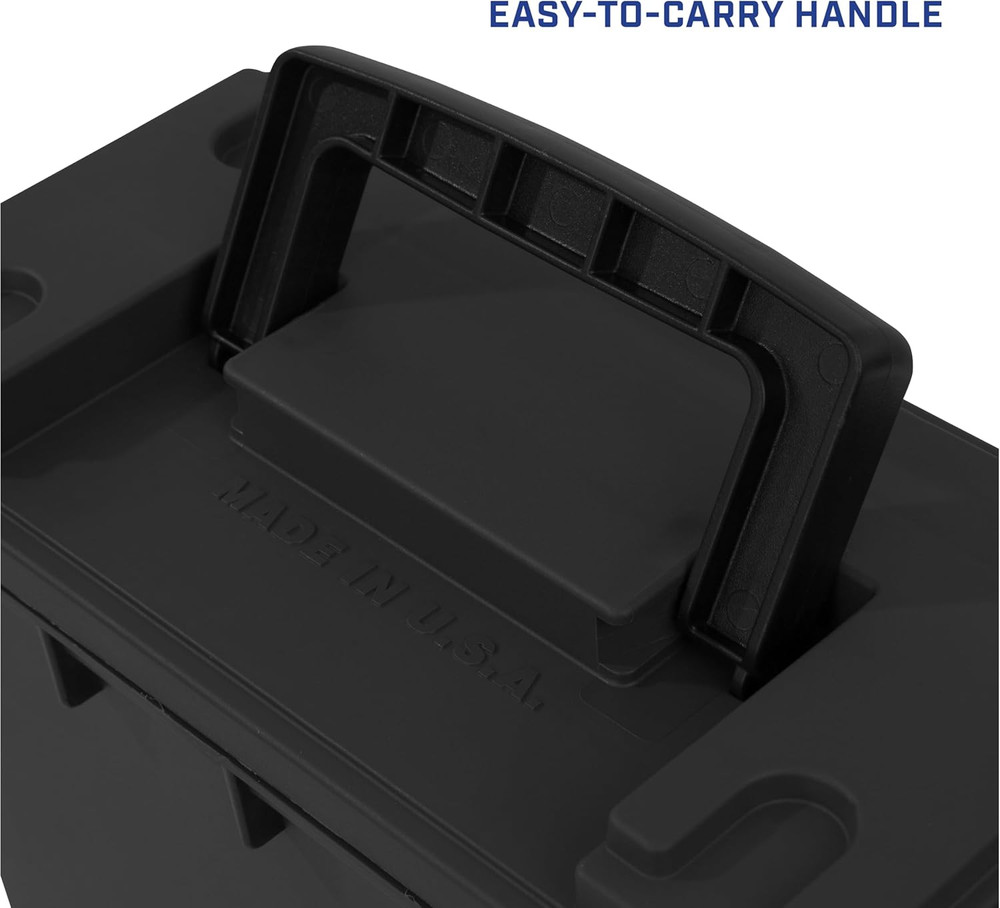 12629 Ammo Storage Box, Stackable .30 Cal Field Boxes, Water and Dust Resistant,