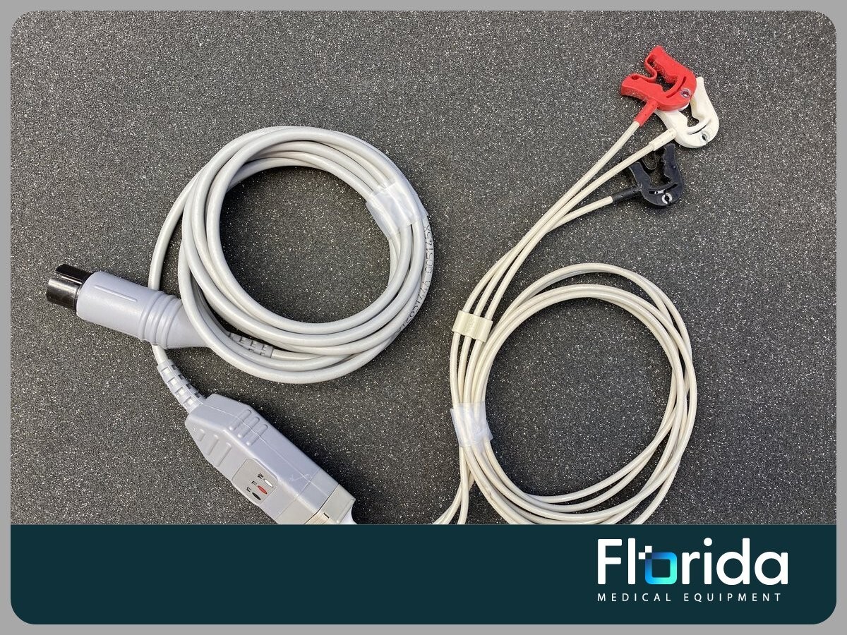 TRUNK CABLE, ECG, ONE-PIECE, PHILIPS 6-PIN TO 3-LEAD PINCH/GRABBER, 108"