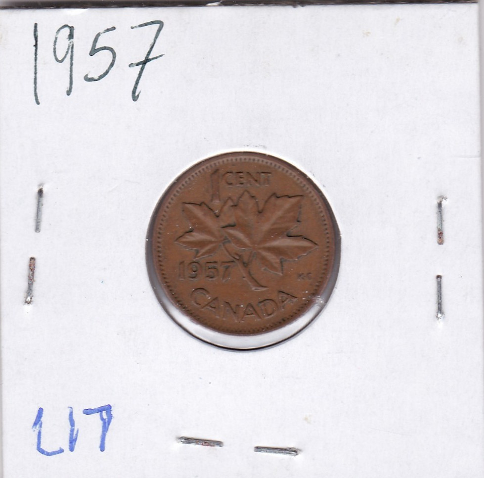 1957 Canada One Cent L17