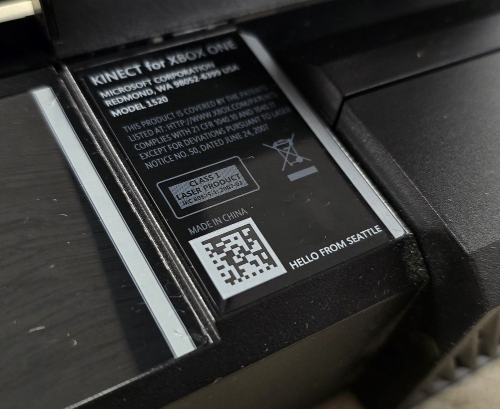 Microsoft Xbox One Kinect Wired Motion Sensor Black Model 1520