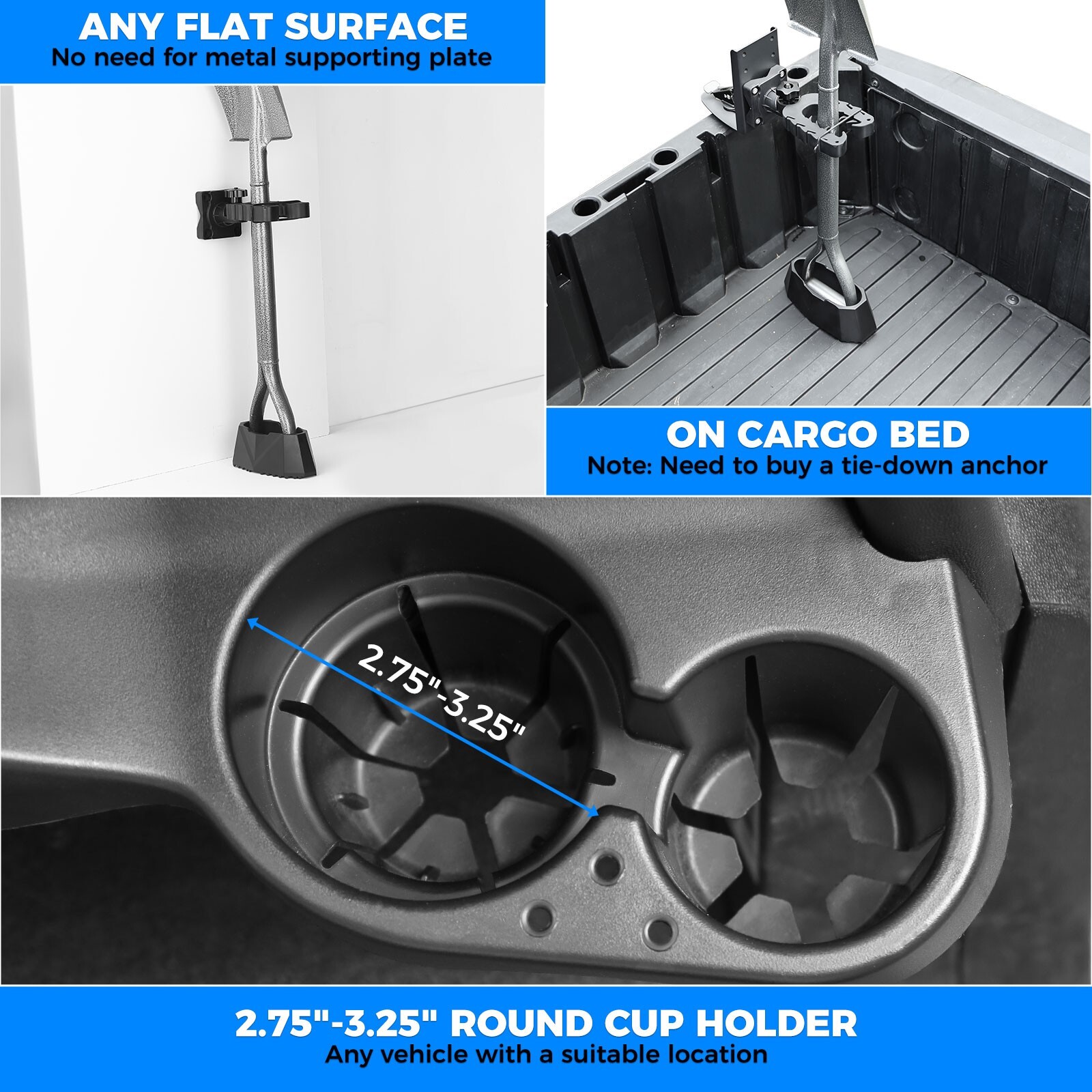 UTV Gun Holder Tool Rack Grip Clamps Rifle Holder For Polaris Ranger XP General