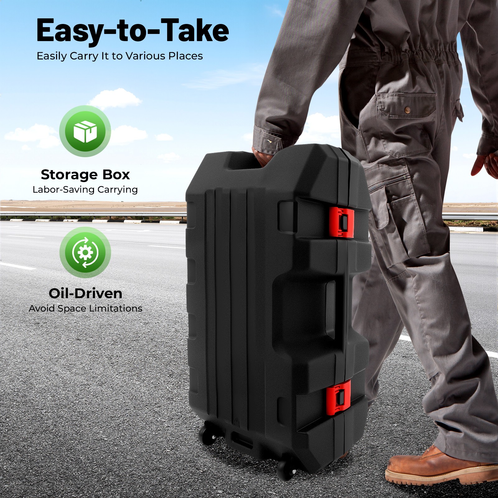 4 Stroke Gas Powered Driver Fence Farm Push Pile Gasoline Engine Kit 37.7CC