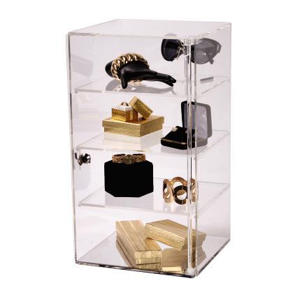 3-Shelf Acrylic Rotating Tower Display Case Box (Comes With Lock & Key)