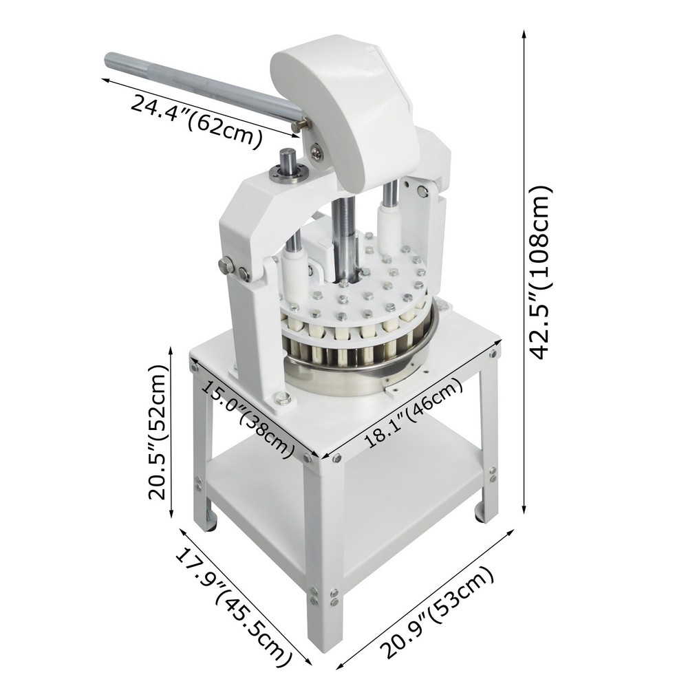 Commercial 40-Pieces Hand Press Dough Divider Cutting Machine Separator