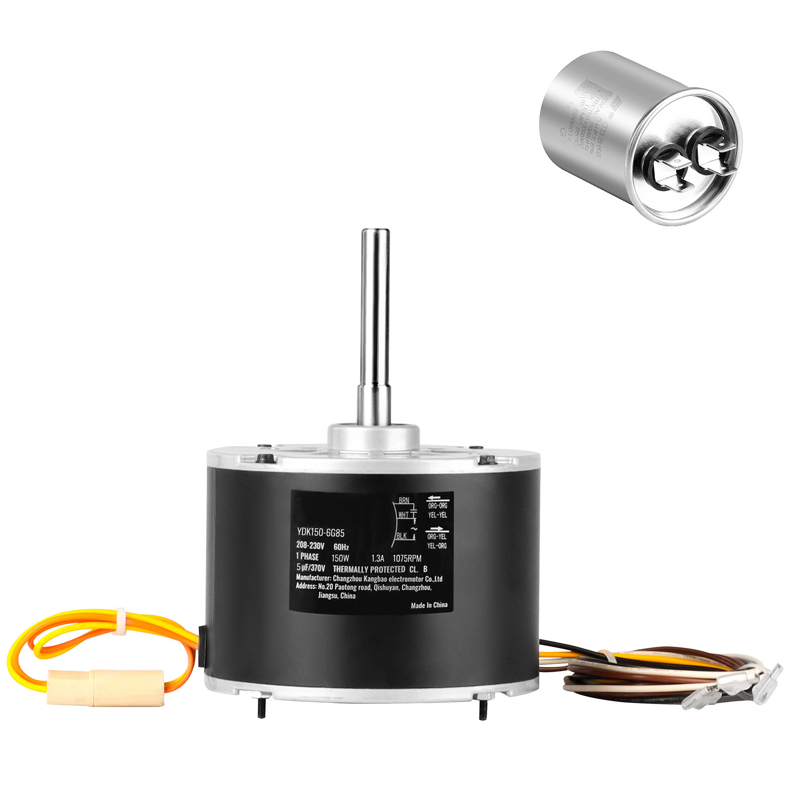 Uimoso Condenser Fan Motor 1/5HP 1075RPM 1.3A 208-230V K55HXJKL-2918 51-23055-11