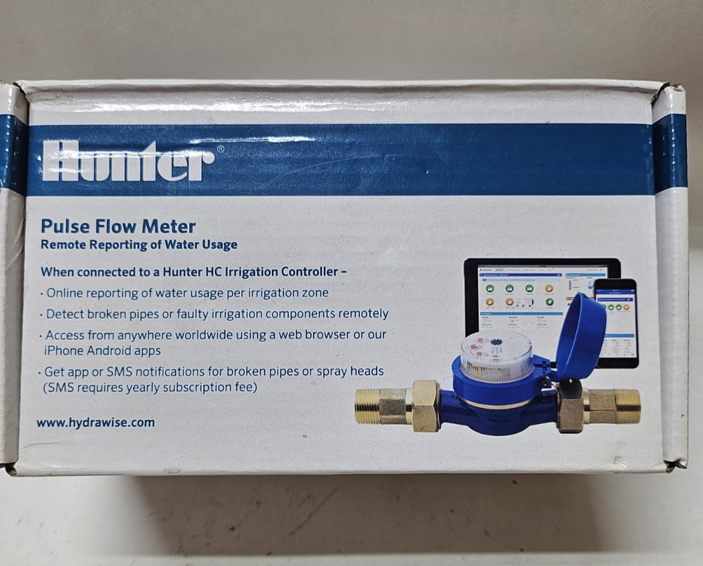 Hunter HC-075-FLOW 3/4" Pulse Flow Remote Reporting Use Meter Irrigation Sensor