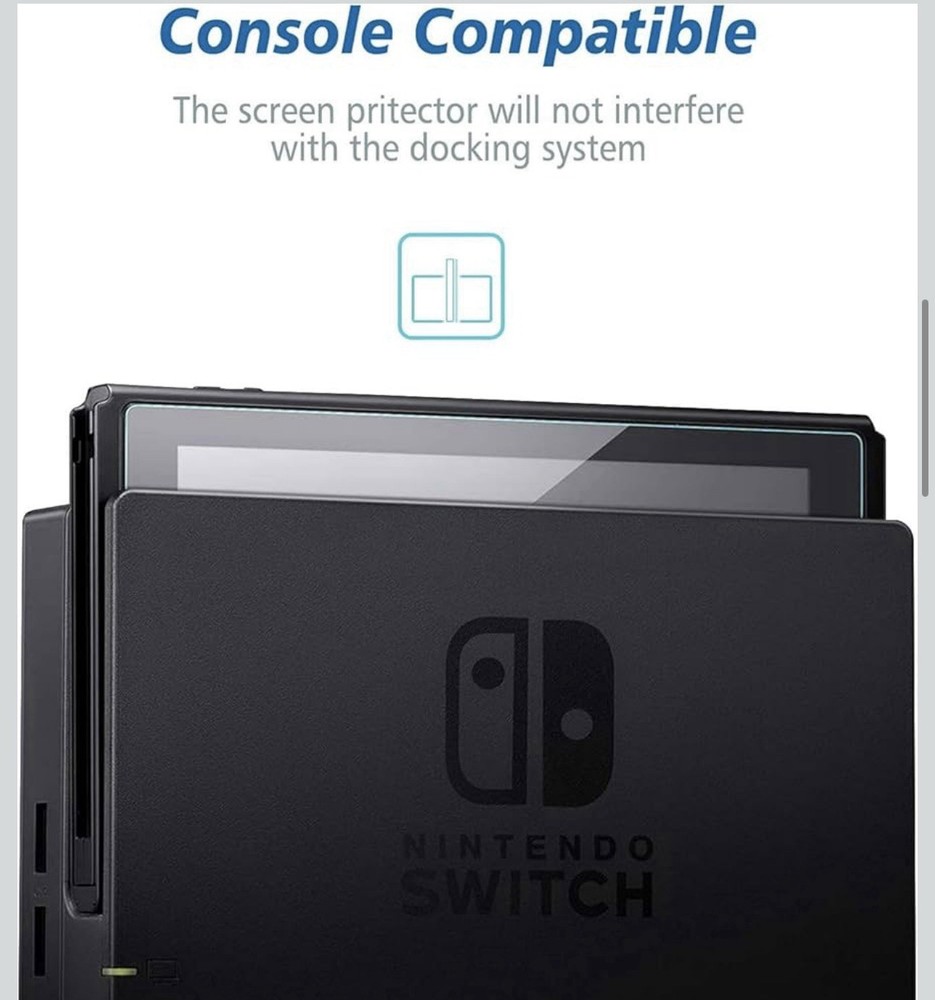 NEW'C 2 Pack Designed for Nintendo Switch Screen Protector Tempered Glass