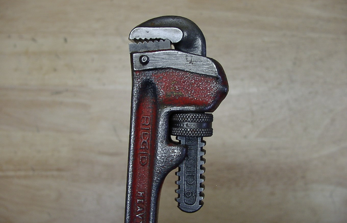Vntg Ridgid Heavy Duty 6" Pipe Wrench,7/16" Jaws,1" Capacity,VGCm,L@@K! & READ!