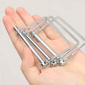 10 PCS Square Pto Pin Shaft Locking Pin 1/4 pin Hitch pin Wire Lock Pin Safet...