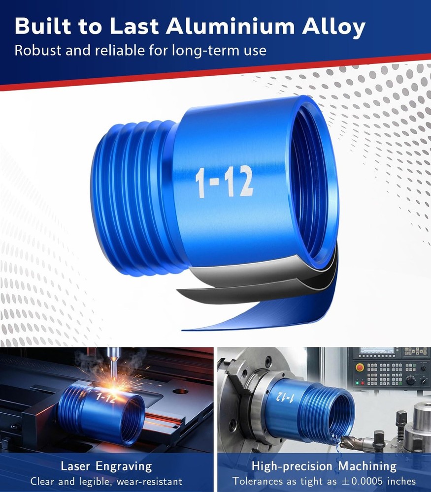 Housolution Thread Checker, 58PCS Nut and Bolt Thread Checker Set, 32 Standar...