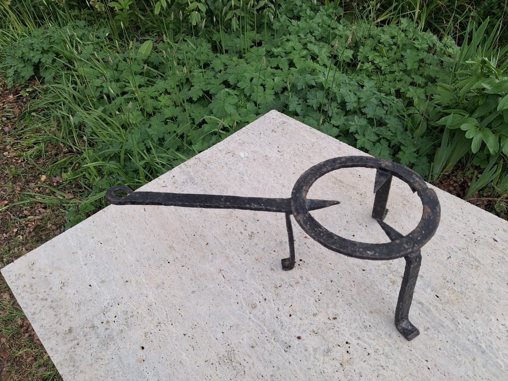 Antique Hearth Trivet, Wrought Iron