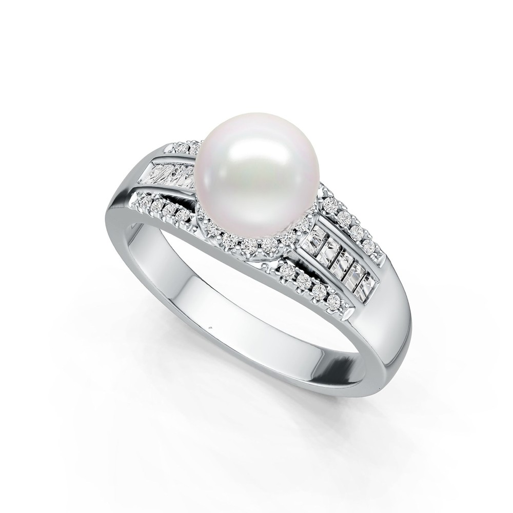 Sterling Silver Semi Mount Ring Setting Round RD 8x8mm