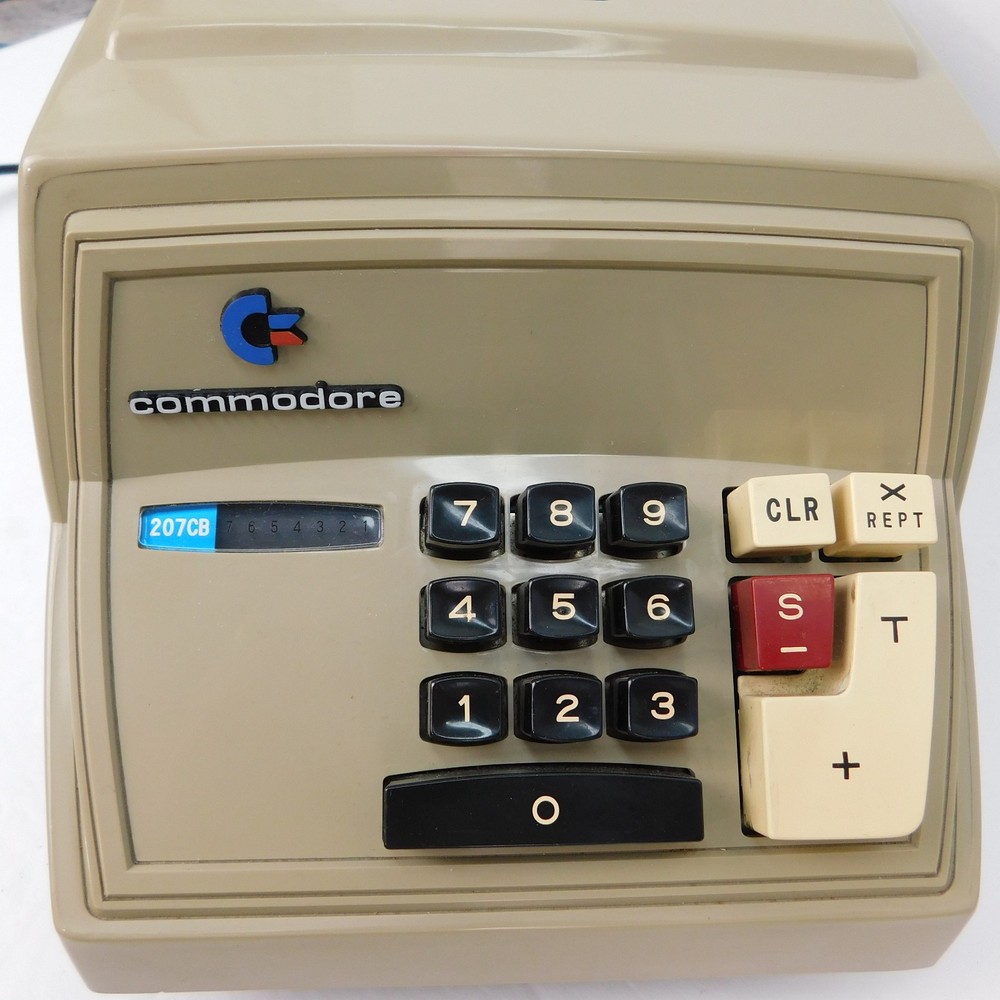 Vtg Commodore 207CB Electronic Business Adding Machine W/ Extra Rolls Tested