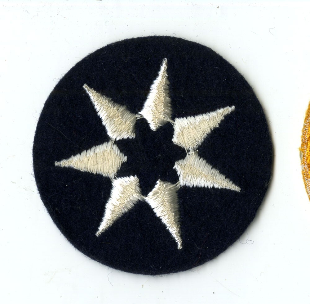 7th Service Command White Back Patch on Felt WWII Vintage Plains