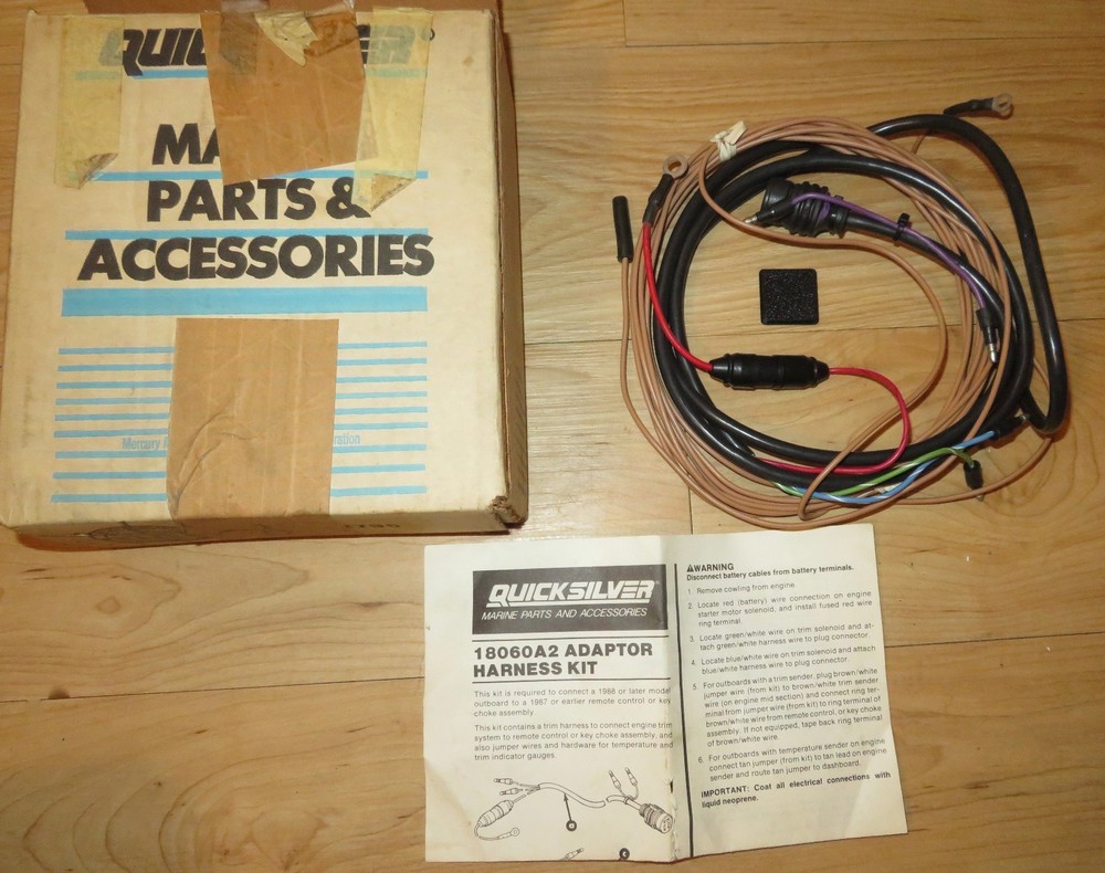 NOS Quicksilver Mercury Trim harness & Remote control harness Adapter Kit
