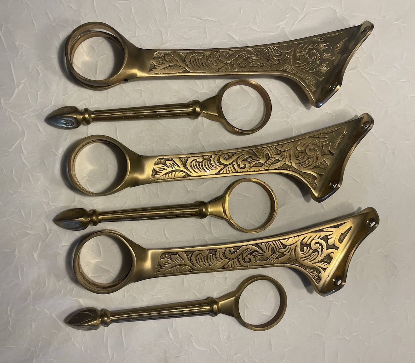 Swing Arm Cast Solid Brass Bar Foot Rail 2 Inches