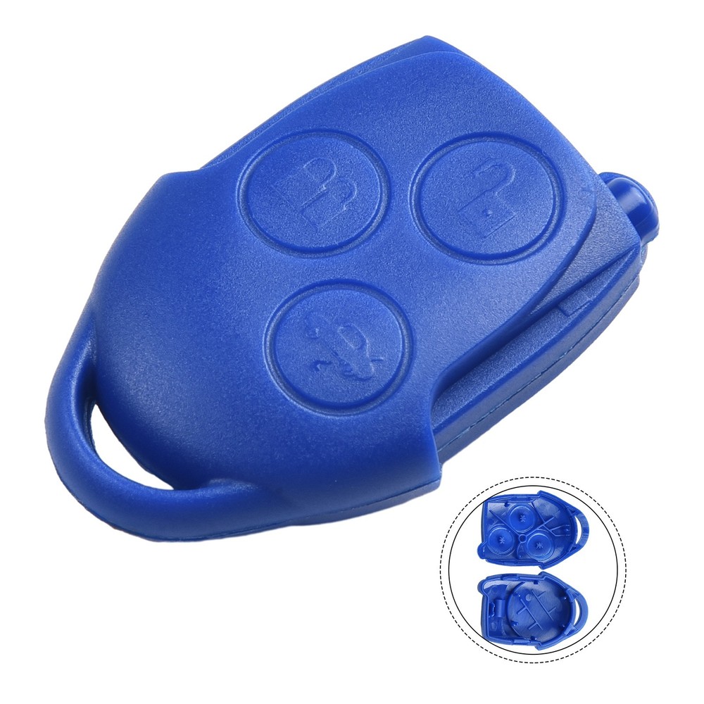 KEY CASE Key Shell ABS Blue Control Replacement For Ford Focus Transit