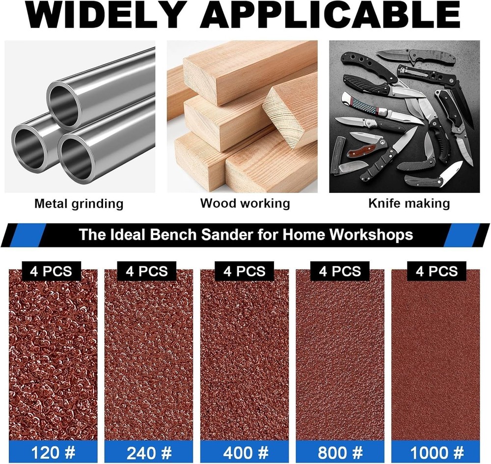 Electric Mini Belt-Sander Knife Sharpener,7 Speeds Portable Sanding Machine