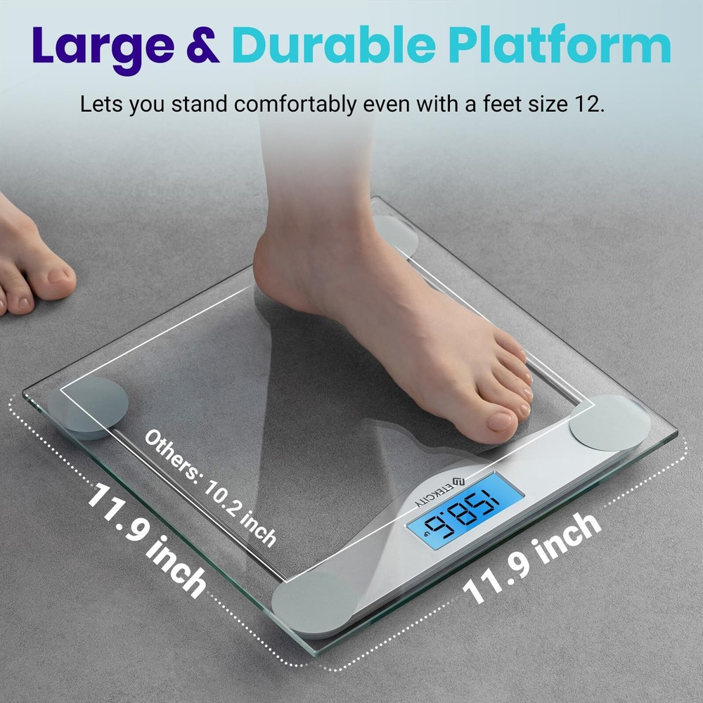 Weight Bathroom Scale, Large Blue