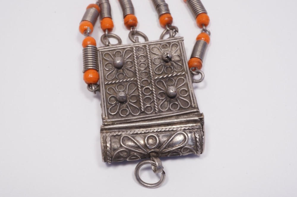 Silver Prayer Box Pendant, Afghanistan