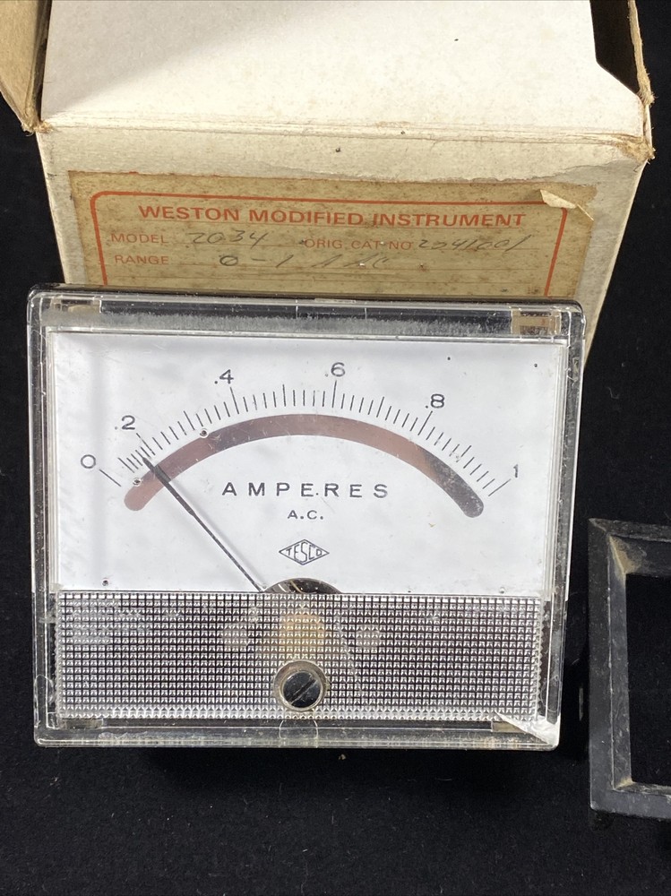 Vintage Laboratory Weston Electrical Instruments - DC Amp Meter Model 2034
