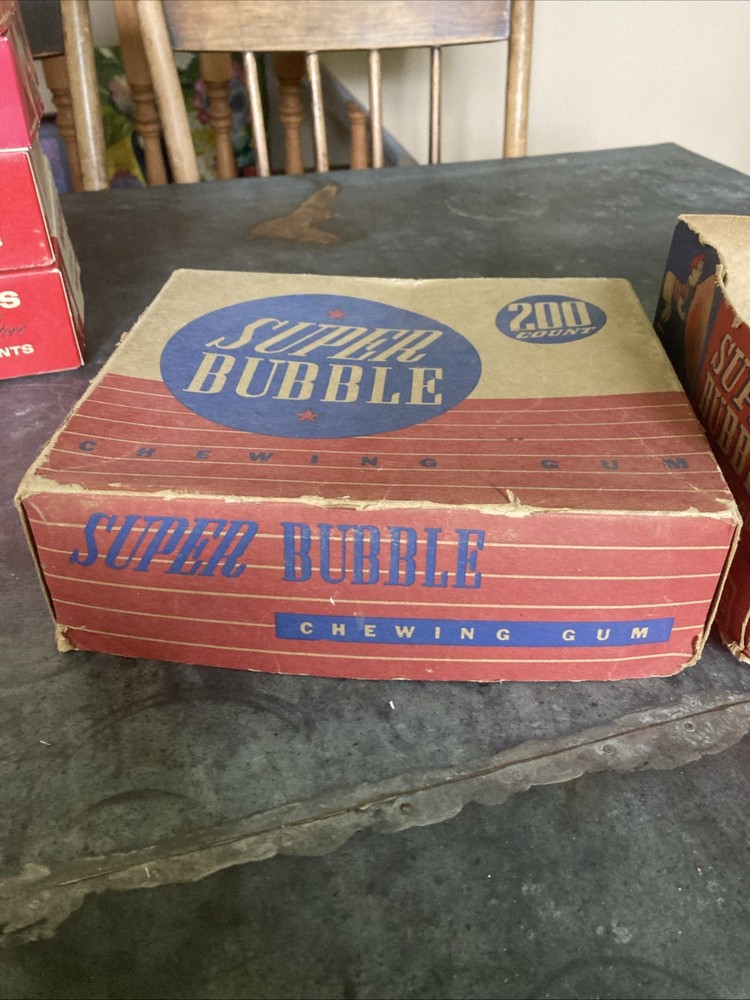 Vintage Super Bubble, Chewing Gum, 200 Count Empty Box