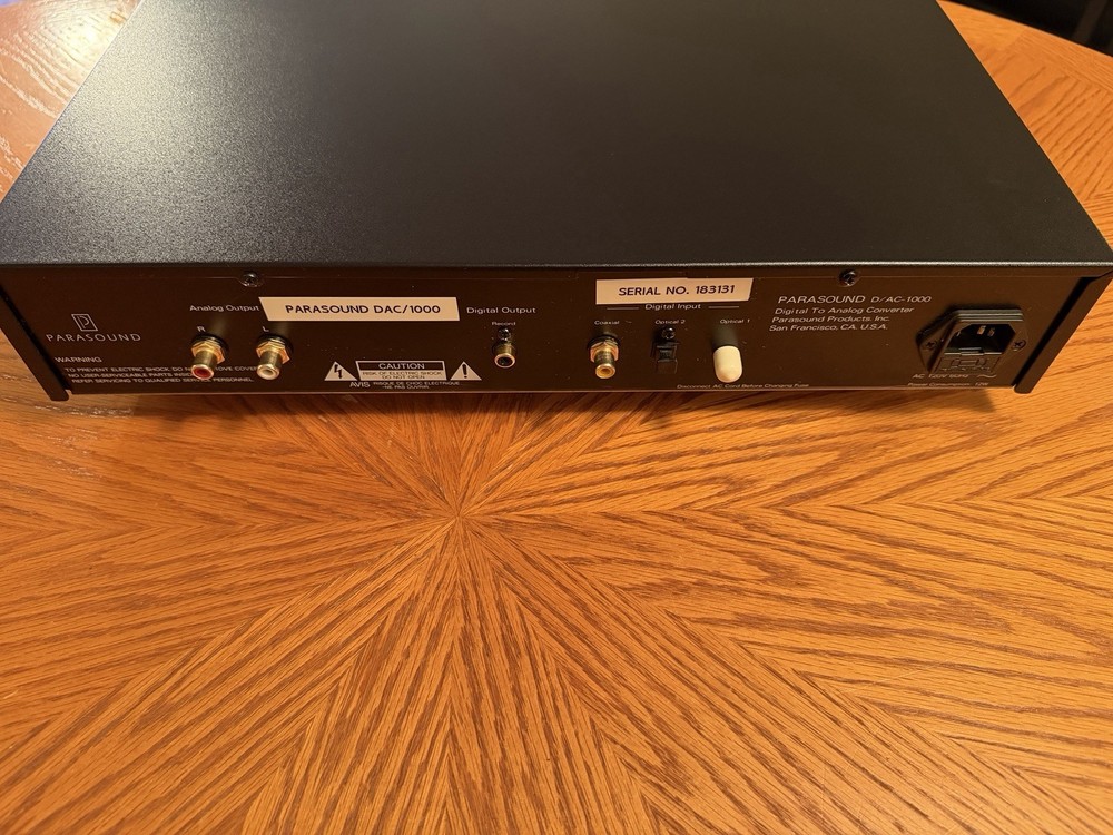 Parasound D/AC-1000 Digital Analog Converter Sampling Frequency Black Universal