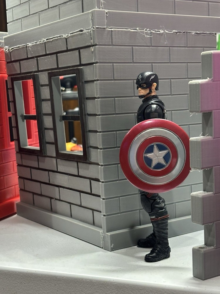 3D Printed Building Diorama 1/12 Scale Model 3D Printed