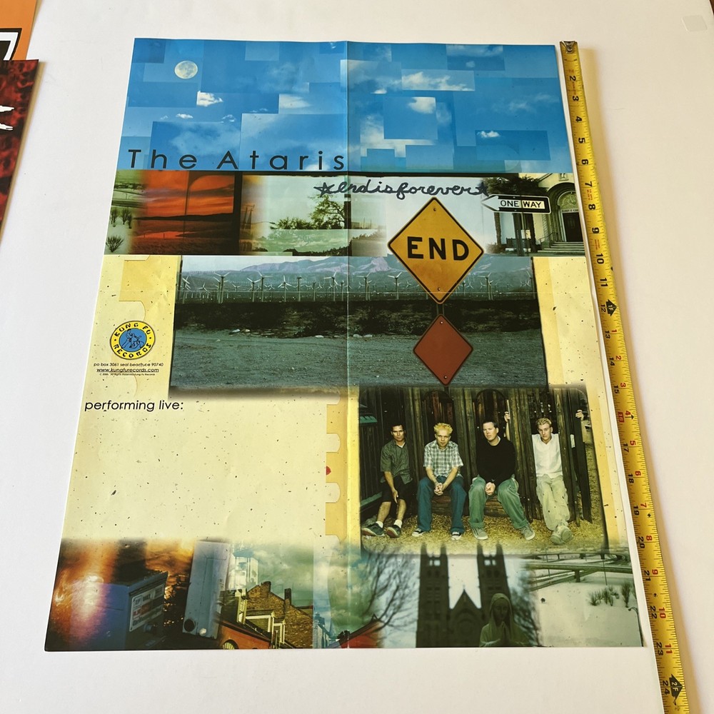 THE ATARIS End Is Forever Vintage OG Promo Poster Kung Fu Live Tour Y2K Dimas