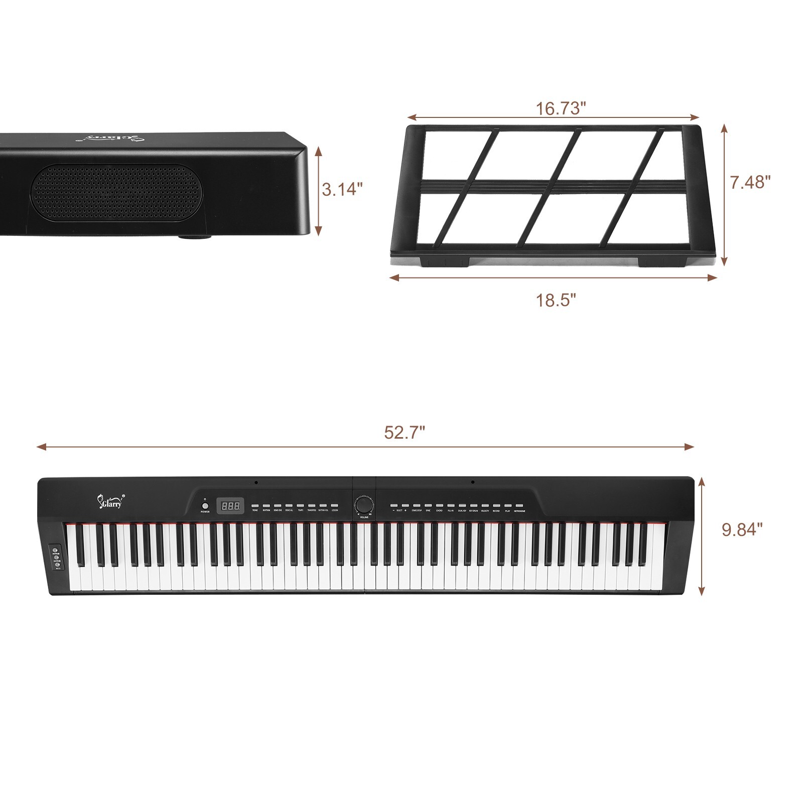 🎸FAST, FREE SHIPPING!🎸88 Key Foldable Electric Piano/Keyboard +Weighted +Case!