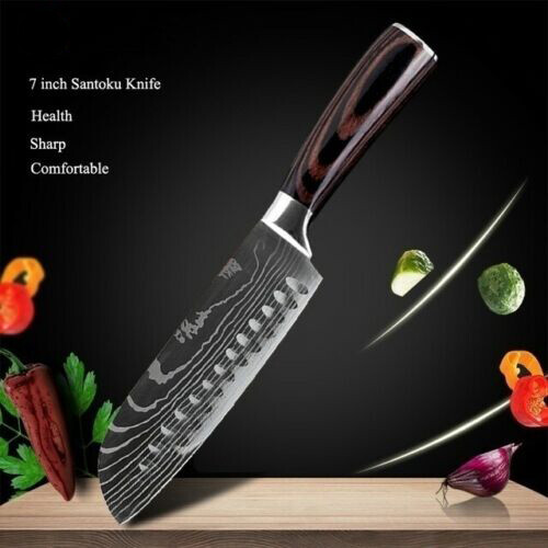7 Inch Kitchen Knife Sharp Knife Chef Knife Stainless Steel Damascus Pattern US