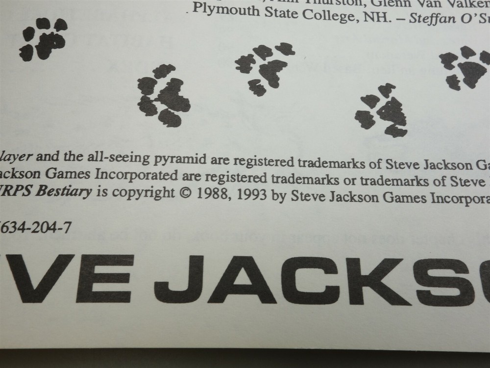 GURPS - Steve Jackson Games: Bestiary, Second Edition