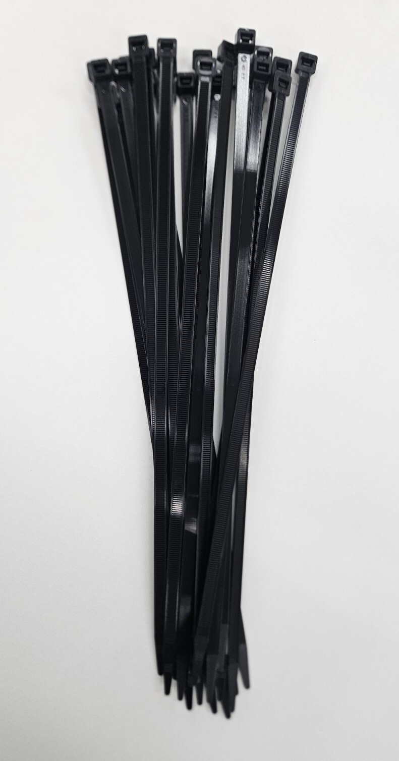 (100) Black 14" Heavy Duty Cold Weather Nylon Cable Wire Wrap Zip Ties 120 LBS
