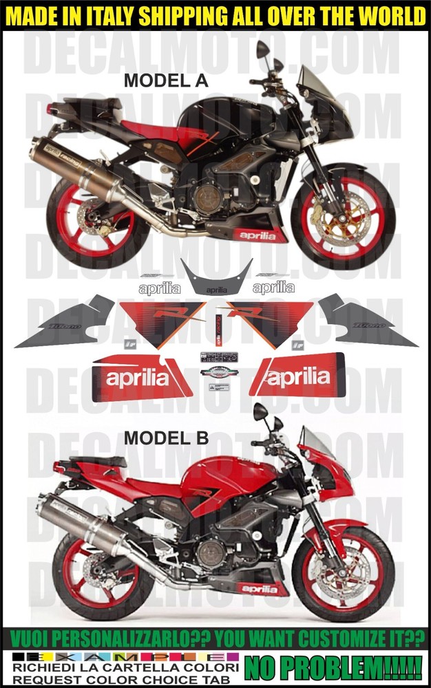 Stickers Tuono 1000 V2 2004 Set Compatible