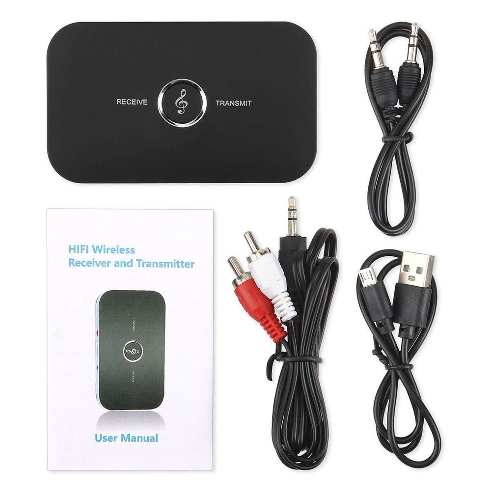 2in1 Bluetooth Receiver & Transmitter Wireless RCA to 3.5mm Aux Audio Adapter