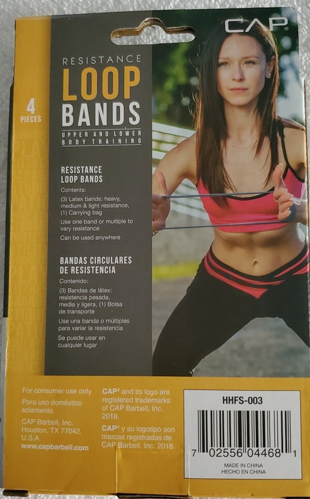 Cap: Resistance Loop Bands Upper and Lower Body Training 4pc
