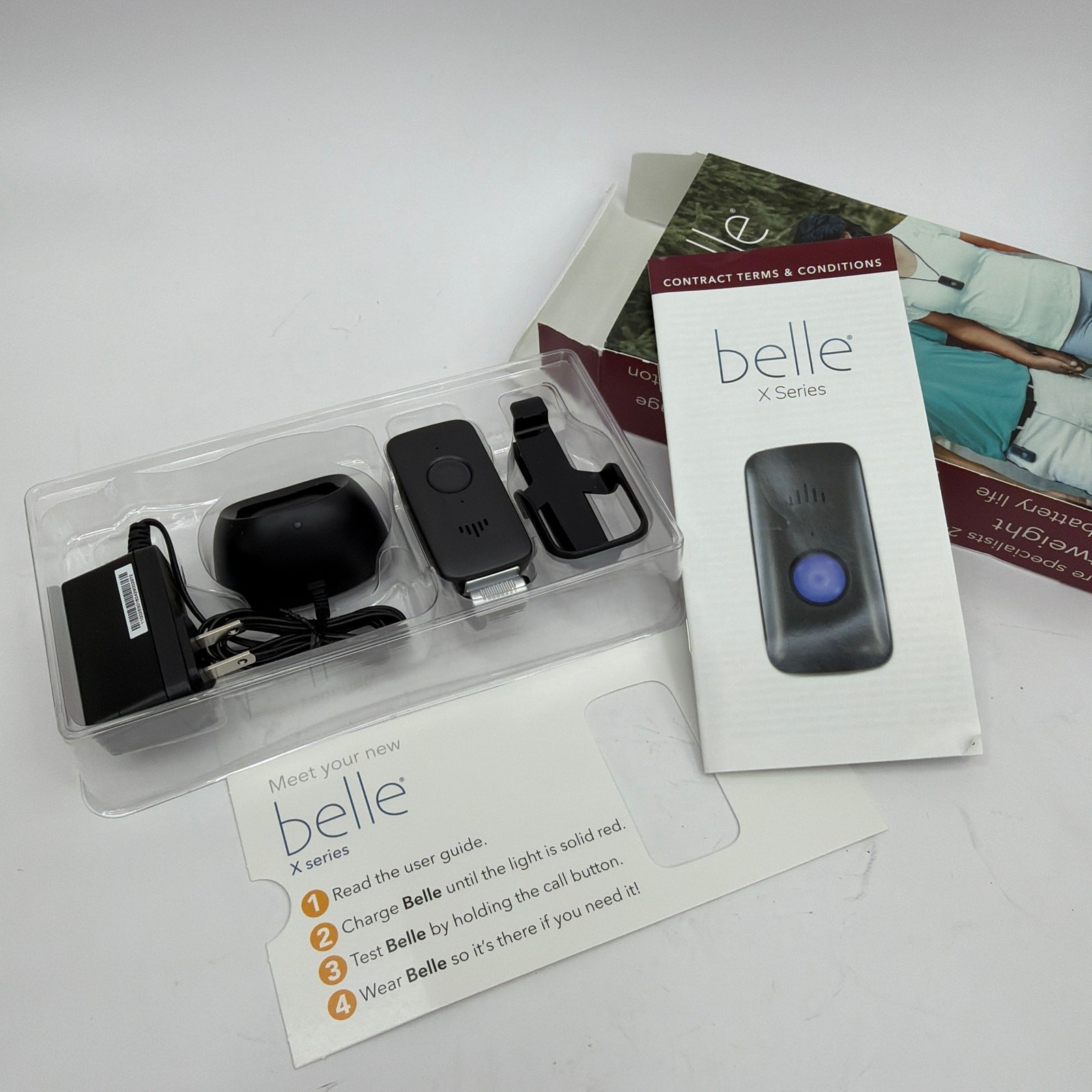 Belle X Series Life Protect 24/7 Mobile Medical Alert System 4G LTE Black