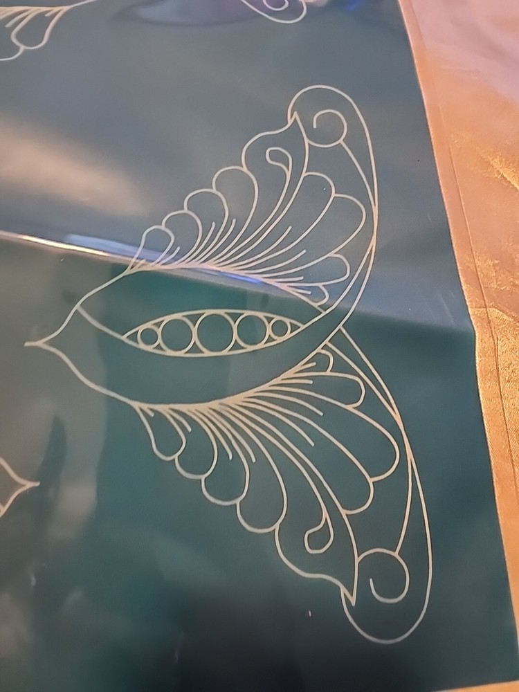 Full Line Stencil #49000 Garden Feather Scroll Elegance Reusable