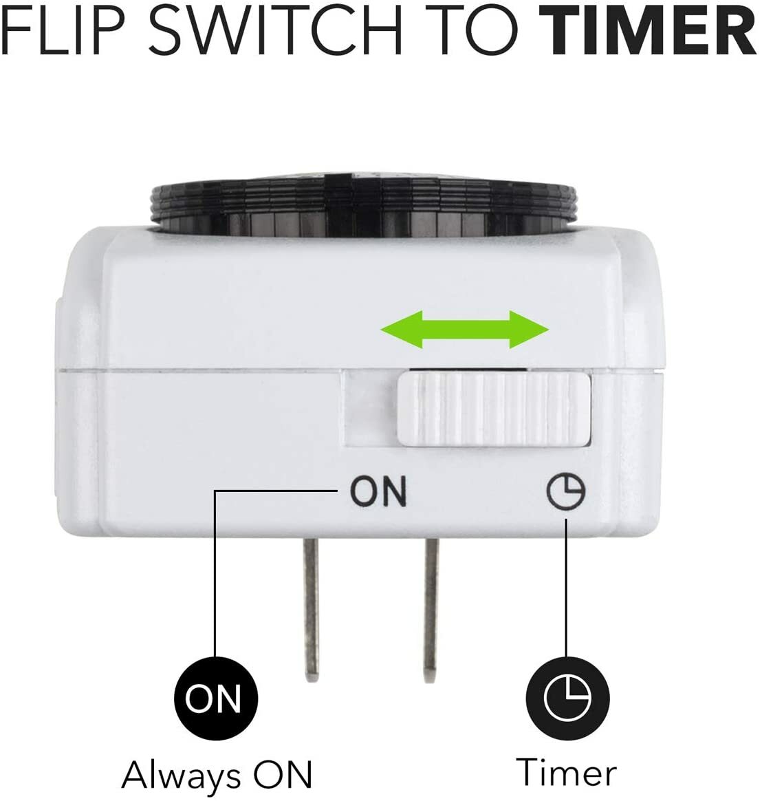 Bn-LINK 2 Pack Indoor 24-Hour plug in Mechanical Outlet Timer Daily use, 2 prong